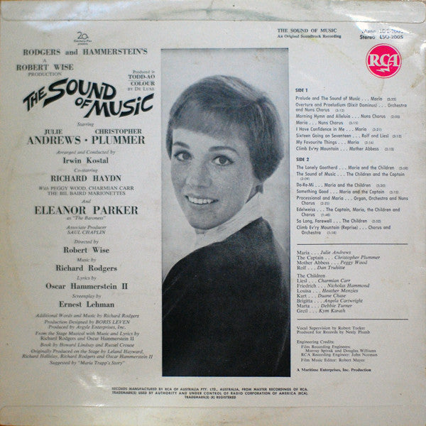 Rodgers & Hammerstein : The Sound Of Music (LP, Album, Mono)