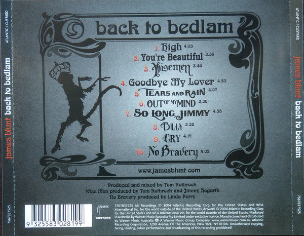 James Blunt : Back To Bedlam (CD, Album)