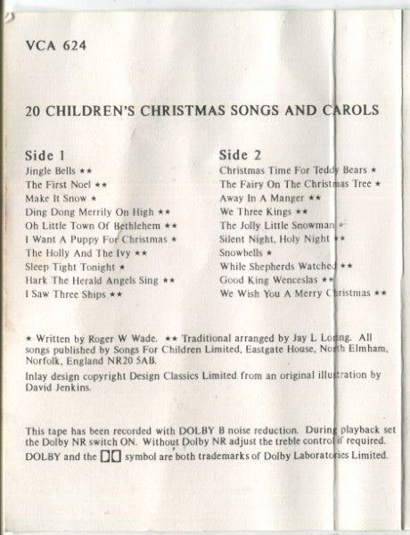 Unknown Artist : 20 Childrens Songs And Carols (Cass)