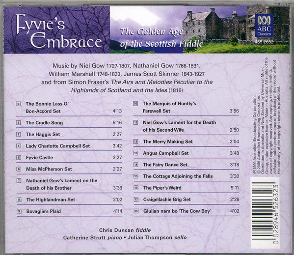 Chris Duncan (3) : Fyvie's Embrace - The Golden Age of the Scottish Fiddle (CD, Album, RE)