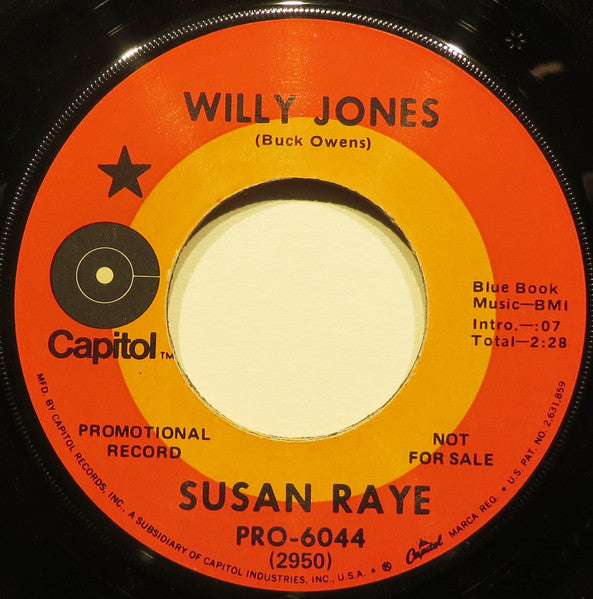 Susan Raye : Willy Jones  (7", Promo)