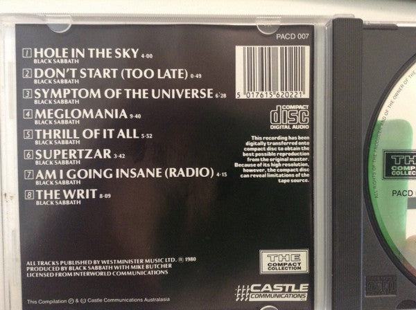 Black Sabbath : Sabotage (CD, Album, RE)