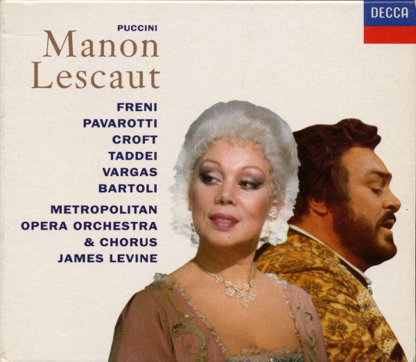 Puccini* - Freni* · Pavarotti* · Croft* · Taddei* · Vargas* · Bartoli* · Metropolitan Opera Orchestra* & Chorus* · James Levine (2) : Manon Lescaut (2xCD, Album + Box, Sli)