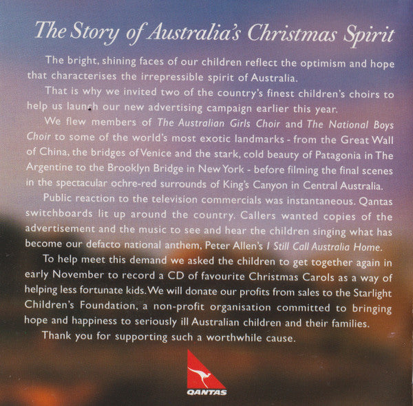 The Australian Girls Choir And The National Boys Choir : Qantas Presents Australia's Christmas Spirit (CD, Album)