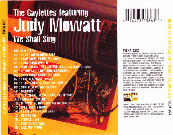 The Gaylettes Featuring Judy Mowatt : We Shall Sing (CD, Comp)