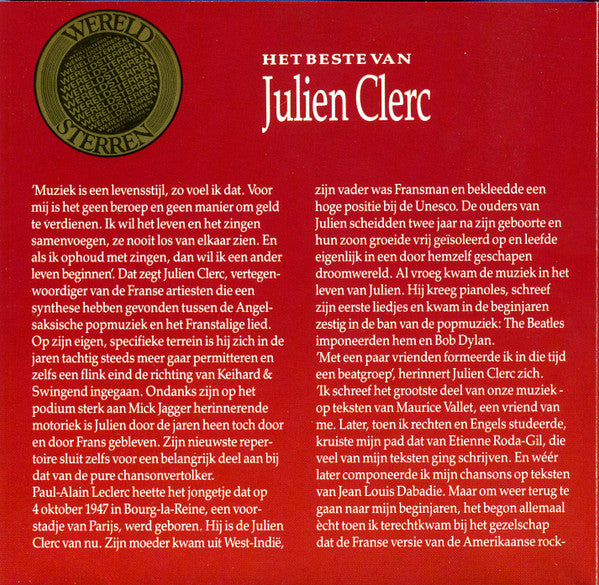 Julien Clerc : Het Beste Van Julien Clerc (CD, Comp)