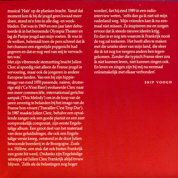 Julien Clerc : Het Beste Van Julien Clerc (CD, Comp)