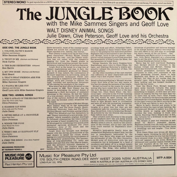 Mike Sammes Singers And Geoff Love : The Jungle Book (LP)