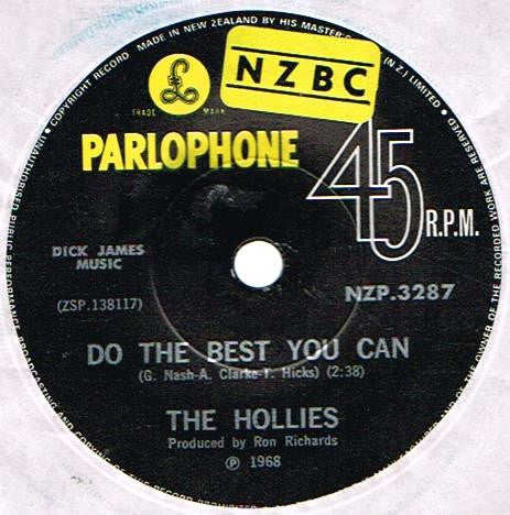 The Hollies : Do The Best You Can (7", Single)
