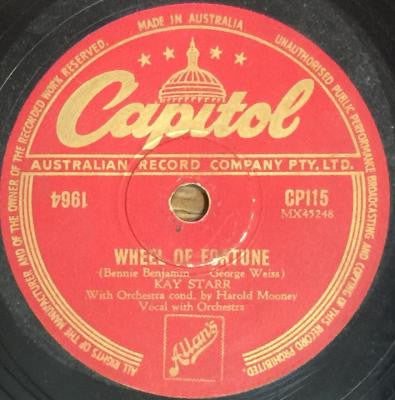 Kay Starr : Wheel Of Fortune / I Wanna Love You (Shellac, 10")