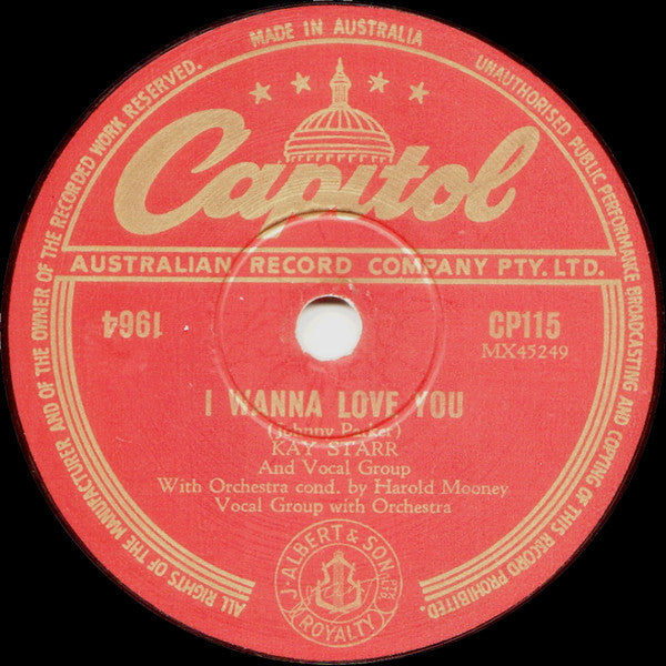 Kay Starr : Wheel Of Fortune / I Wanna Love You (Shellac, 10")