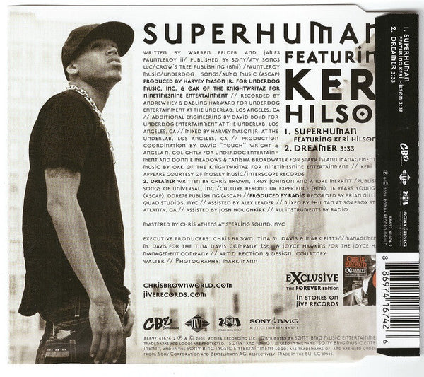 Chris Brown (4) Featuring Keri Hilson : Superhuman (CD, Single)