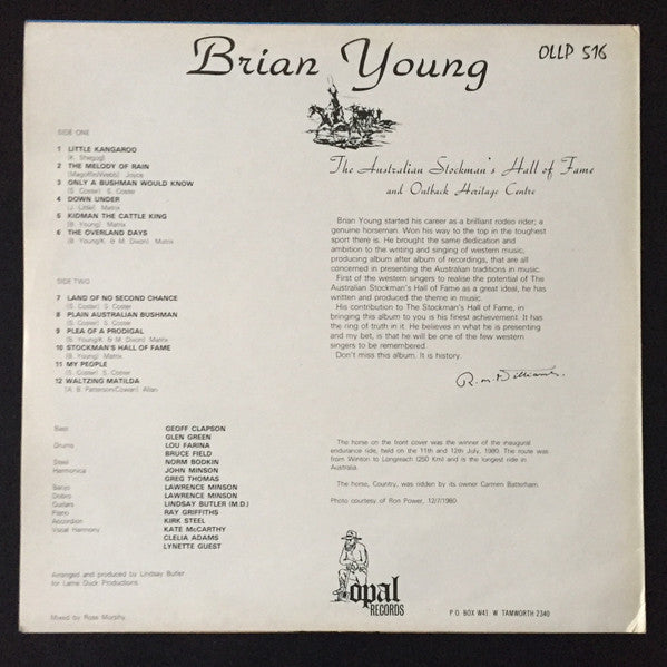 Brian Young (10) : Stockmans Hall Of Fame (LP, Album)