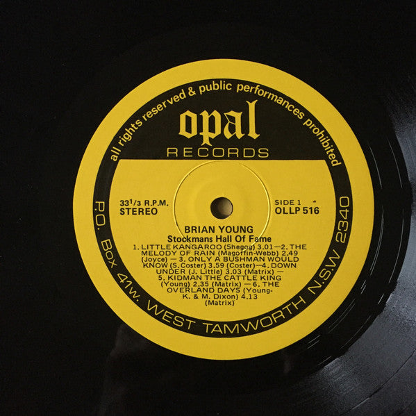 Brian Young (10) : Stockmans Hall Of Fame (LP, Album)