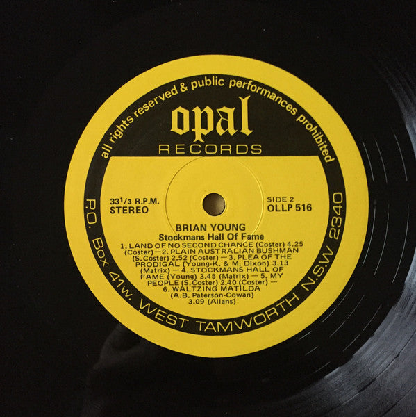 Brian Young (10) : Stockmans Hall Of Fame (LP, Album)