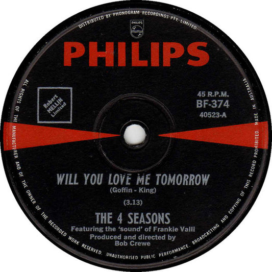 The 4 Seasons* : Will You Love Me Tomorrow (7", Single)