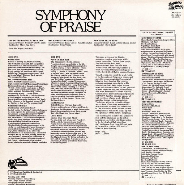 Various : Symphony Of Praise (LP, Album)