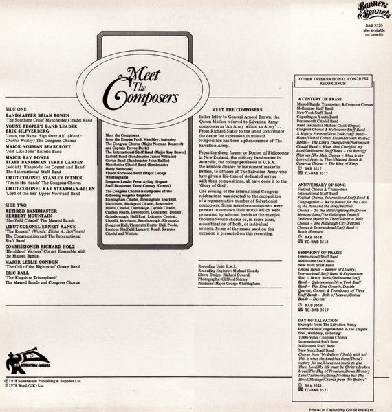 Various : Meet The Composers (LP, Album)