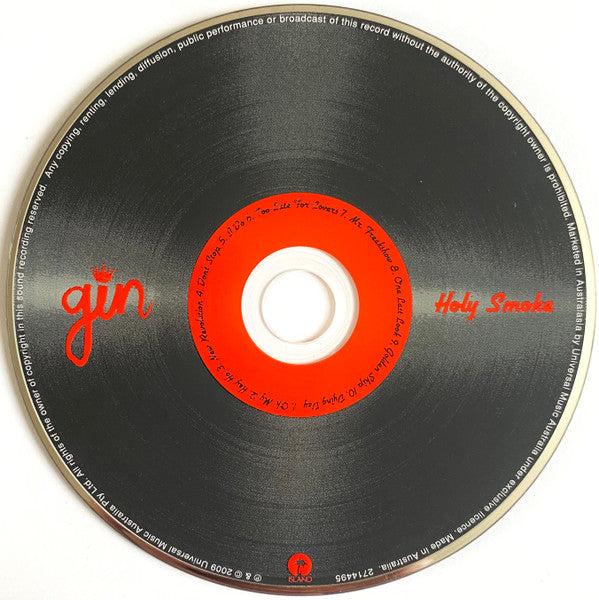 Gin* : Holy Smoke (CD, Album, Dig)