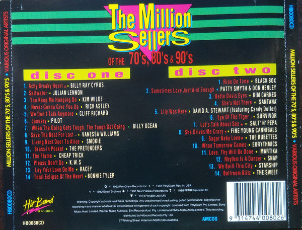 Various : The Million Sellers Of The 70's, 80's & 90's (2xCD, Comp)