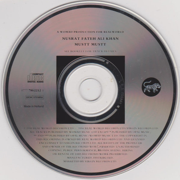 Nusrat Fateh Ali Khan : Mustt Mustt (CD, Album, RE)