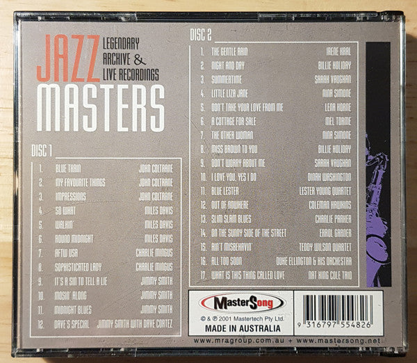 Various : Jazz Masters - Legendary Archive & Live Recordings (2xCD, Comp)