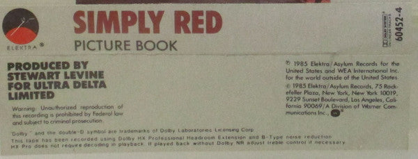 Simply Red : Picture Book (Cass, Album)