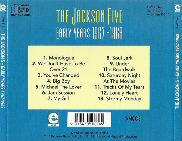 The Jackson 5 : Early Years 1967 - 1968 (CD, Comp)