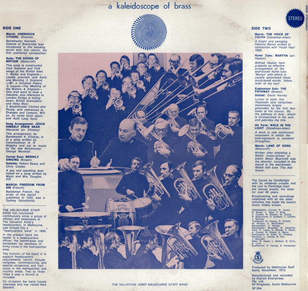 The Melbourne Staff Band of The Salvation Army : A Kaleidoscope Of Brass (LP, Album)