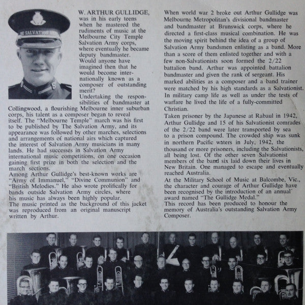 Melbourne Staff Band* : Gullidge Festival (LP, Album, Mono)