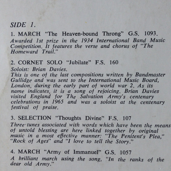 Melbourne Staff Band* : Gullidge Festival (LP, Album, Mono)