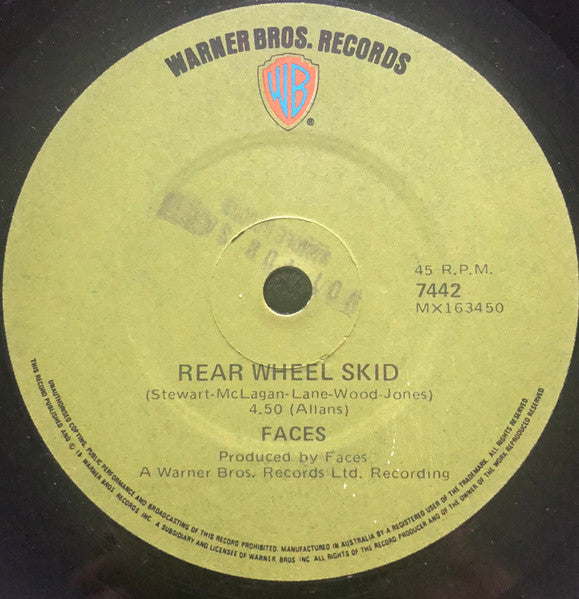 Faces (3) : Real Good Time (7", Single)