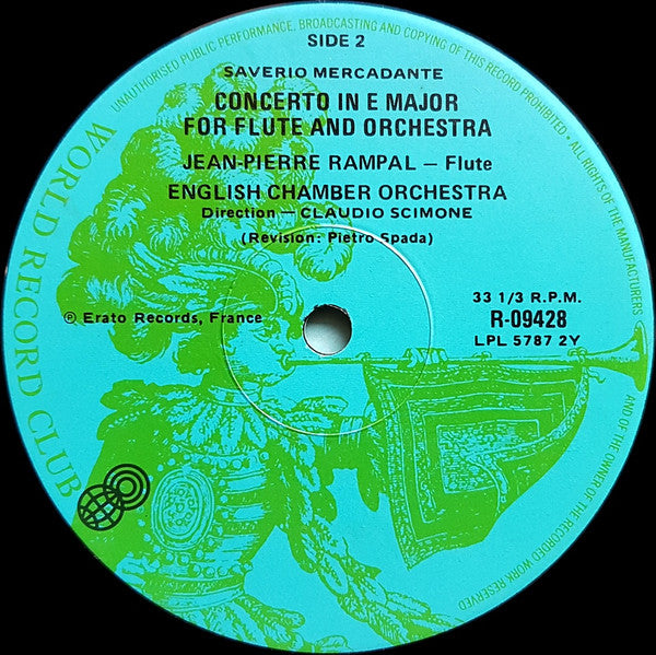 Giuseppe Saverio Mercadante, Jean-Pierre Rampal, English Chamber Orchestra, Claudio Scimone : Three Flute Works (LP, Album, Club)