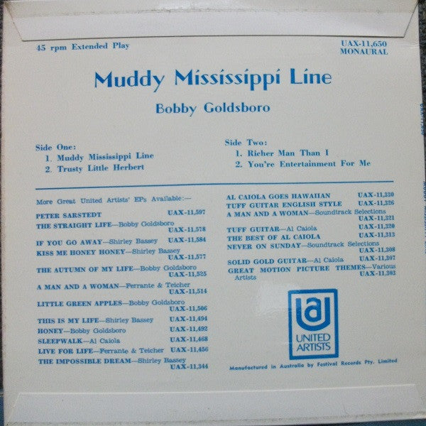 Bobby Goldsboro : Muddy Mississippi Line (7", EP)