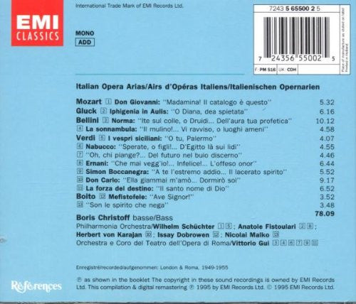 Boris Christoff : Italian Opera Arias (CD, Comp, Mono)