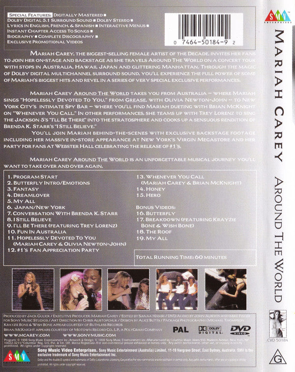 Mariah Carey : Around The World (DVD-V, PAL)