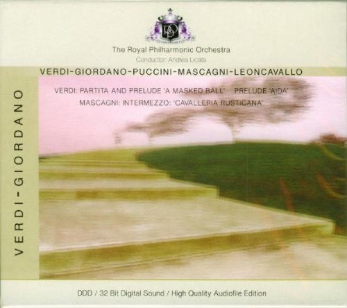 Verdi* / Giordano* / Puccini* / Mascagni* / Leoncavallo* - The Royal Philharmonic Orchestra*, Andrea Licata : Verdi: Partita And Prelude 'A Masked Ball' / Prelude 'Aida' / Mascagni: Intermezzo: 'Cavalleria Rusticana' (CD)
