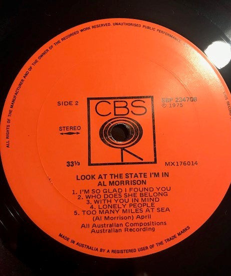 Al Morrison (2) : Look At The State I'm In (LP, Album, Gat)