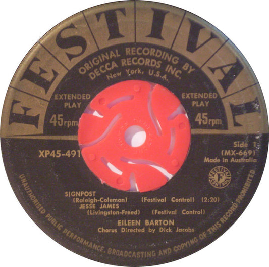 Eileen Barton, Lillian Roth : Eileen Barton / Lillian Roth (7", EP)