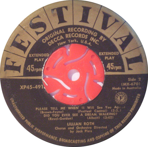 Eileen Barton, Lillian Roth : Eileen Barton / Lillian Roth (7", EP)