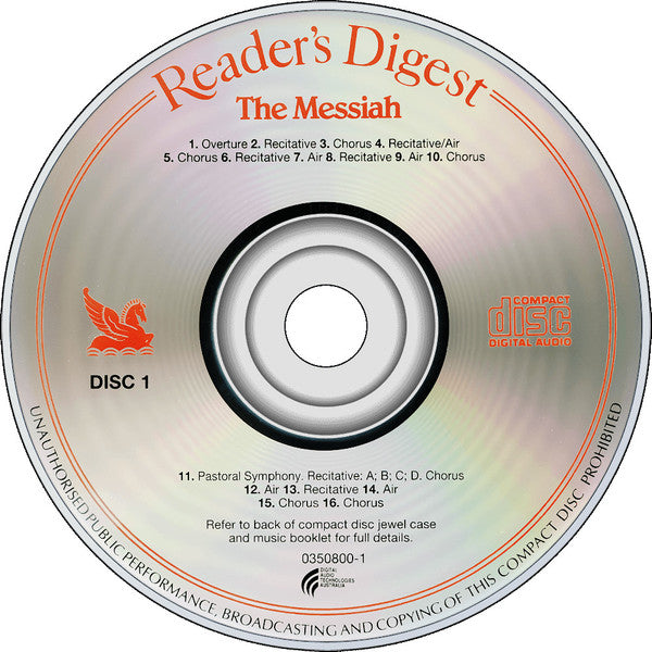 Georg Friedrich Händel : The Messiah (2xCD, Album, RE)