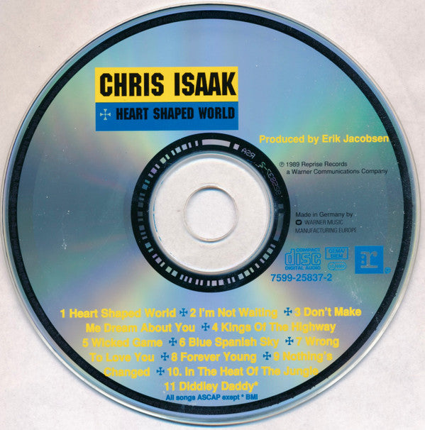 Chris Isaak : Heart Shaped World (CD, Album, RE, RP)