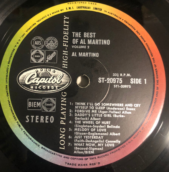 Al Martino : The Best Of Al Martino Volume 2 (LP, Comp)