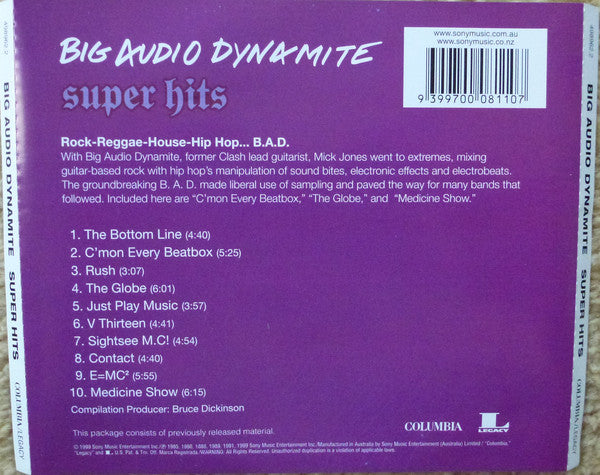 Big Audio Dynamite : Super Hits (CD, Comp)