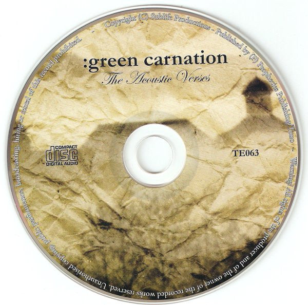 Green Carnation : The Acoustic Verses (CD, Album)