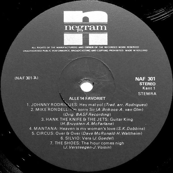 Various : Alle 14 Favoriet! (LP, Comp)