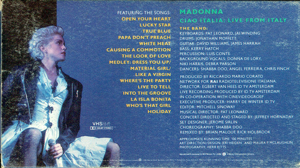 Madonna : Ciao Italia: Live From Italy (VHS, PAL)