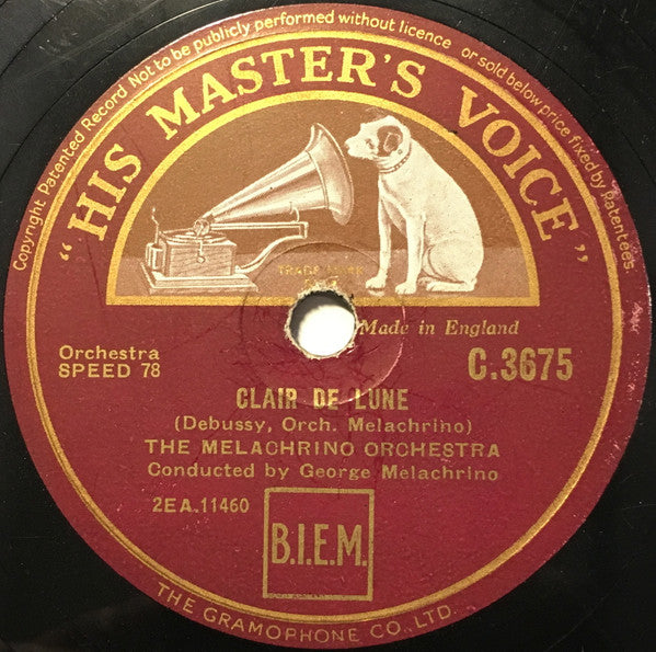 The Melachrino Orchestra : Clair De Lune / Greensleeves (Shellac, 12")