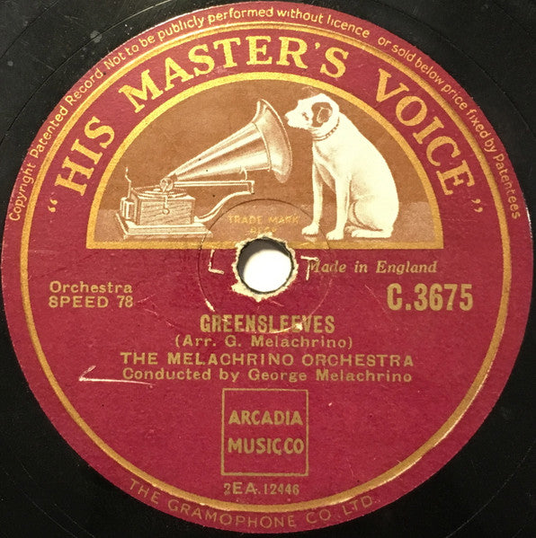 The Melachrino Orchestra : Clair De Lune / Greensleeves (Shellac, 12")