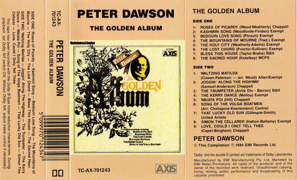 Peter Dawson : The Golden Album (Cass, Comp)